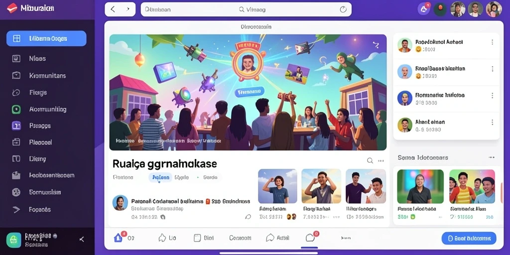 Tampilan grafis yang menarik dan penuh warna.